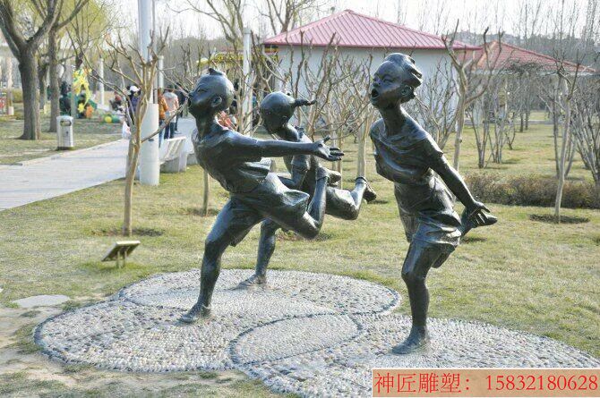 公园人物铜雕塑